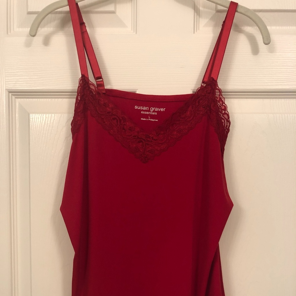 Susan Graver Essentials Red Camisole - L